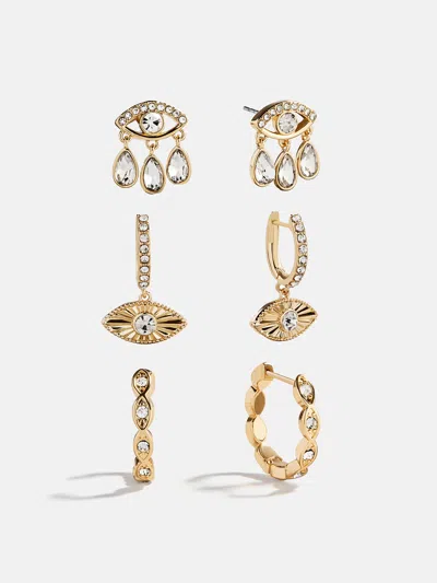 Baublebar Good Intentions Evil Eye Earring Set In Gold