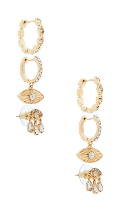 Baublebar Good Intentions Evil Eye Earring Set In Gold