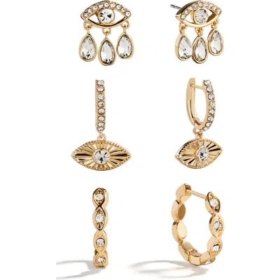 Baublebar Good Intentions Evil Eye Earring Set In Gold