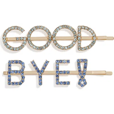 Baublebar Goodbye! Set Of 2 Crystal Bobby Pins In Multi