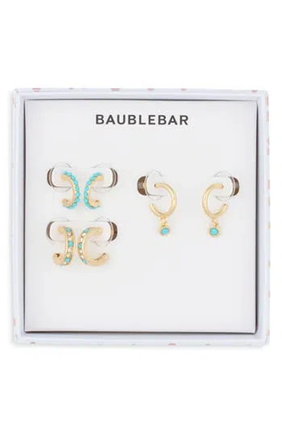 Baublebar Got The Blues Set Of 3 Huggie Hoop Earrings
