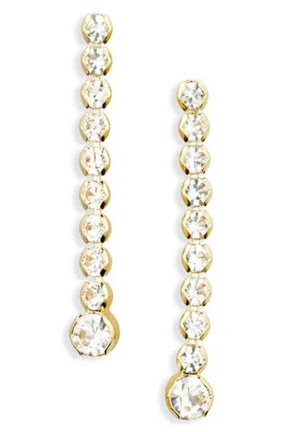 Baublebar Graduated Crystal Linear Drop Earrings In Transparent
