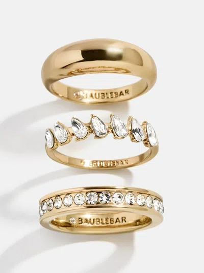 Baublebar Greta Waterproof Ring Set In Gold