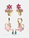 Baublebar Grow Getter Earring Set In Pink