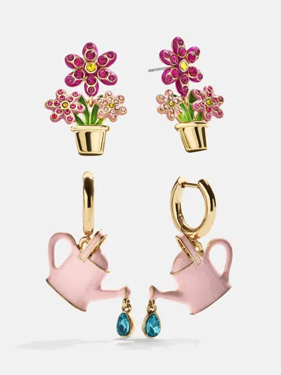 Baublebar Grow Getter Earring Set In Pink