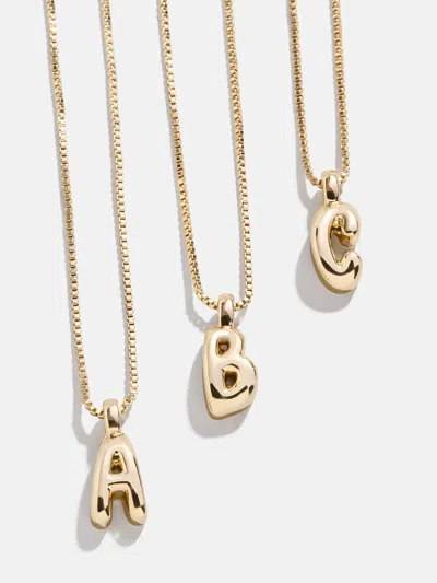 Baublebar Gwen Mini Bubble Initial Necklace In Gold