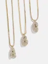 Baublebar Gwen Mini Bubble Initial Necklace In Gold