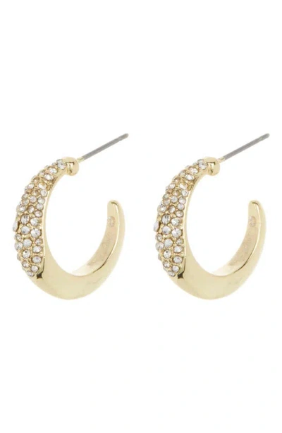 Baublebar Half Pavé Hoop Earrings In Gold