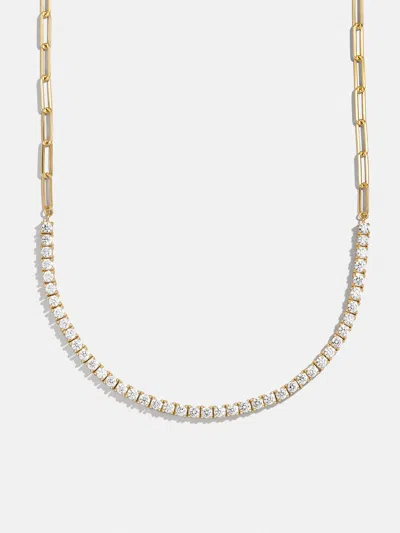 Baublebar Harper 18k Gold Tennis Necklace In Brown