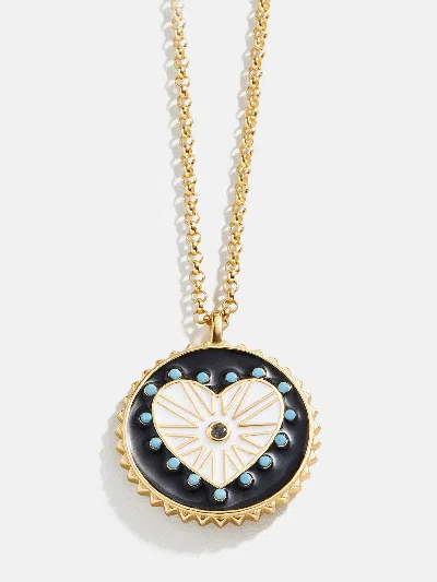 Baublebar Heart 18k Gold Reversible Medallion Necklace