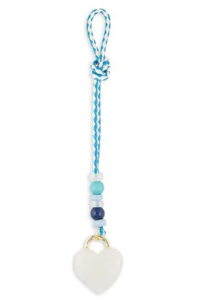 Baublebar Heart Beaded Charm In Blue