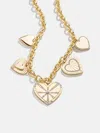 Baublebar Heart Burst Statement Charm Necklace In Gold