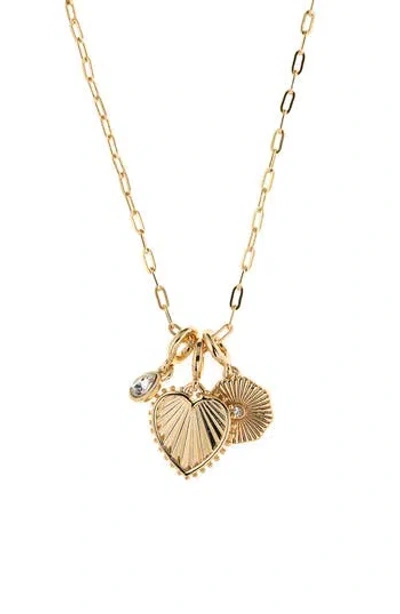 Baublebar Heart Cluster Charm Necklace In Gold