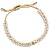 Baublebar Heart Double Tennis Slider Bracelet In Gold