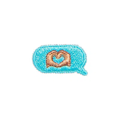 Baublebar Heart Emoji Text Icon In Silver