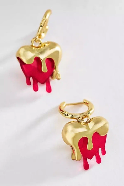 Baublebar Heart Huggie Hoop Earrings In Purple
