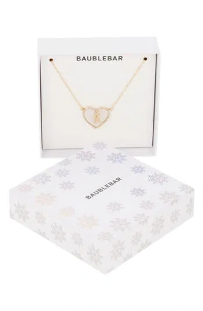 Baublebar Heart Initial Pendant Necklace In Gold