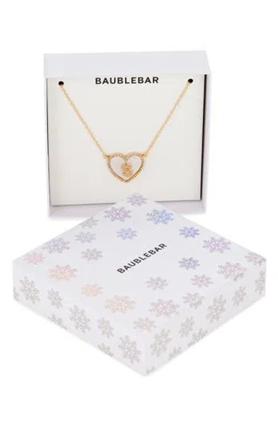 Baublebar Heart Initial Pendant Necklace In Gold