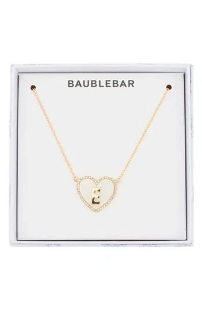 Baublebar Heart Initial Pendant Necklace In Gold