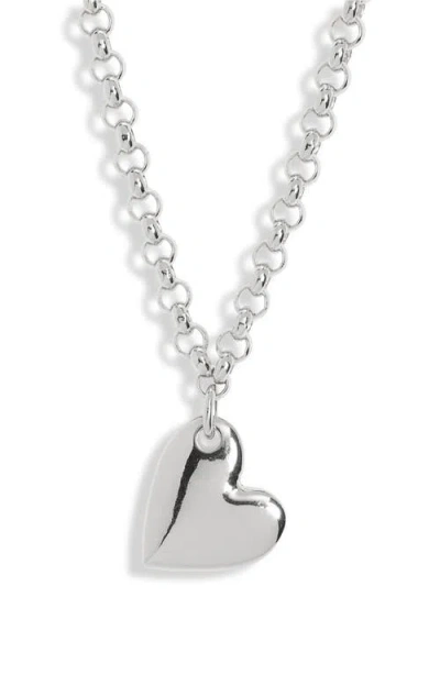 Baublebar Heart Pendant Necklace In Silver