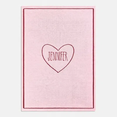 Baublebar Heartfelt Custom Name Blanket In Pink