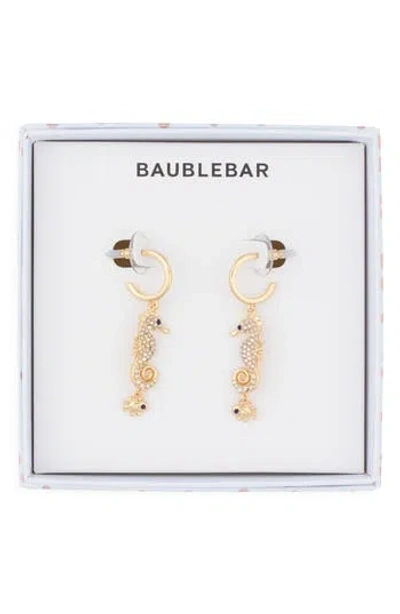 Baublebar Hold Your Seahorses Drop Huggie Hoop Earrings In Gold
