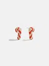 Baublebar Holiday Twist Candy Cane Stud Earrings In Red