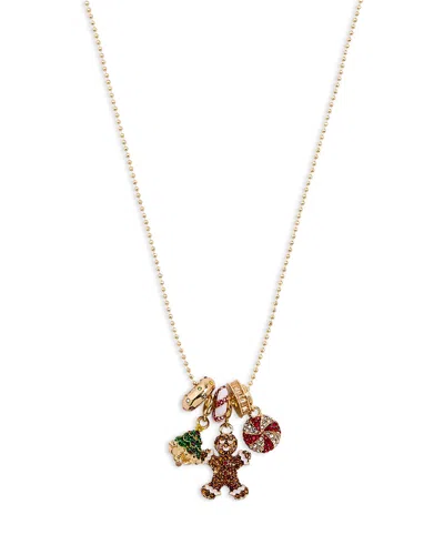 Baublebar Holly Jolly Charm Necklace, 18-21 In Gold