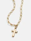 Baublebar Hope Statement Cross Necklace In Brown