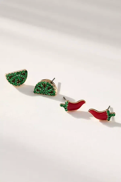 Baublebar Hot Take Veggie Earring Set In Gold