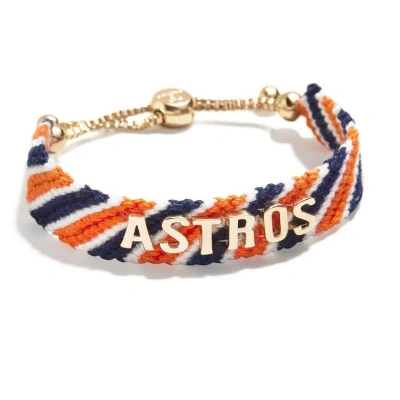 Baublebar Houston Astros Woven Friendship Bracelet In Orange
