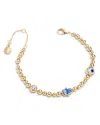 Baublebar Howdy Crystal Hamsa Hand & Evil Eye Charm Beaded Bracelet In Blue Multi