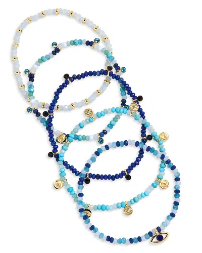 Baublebar Indya Evil Eye Layered Bracelet Set In Blue