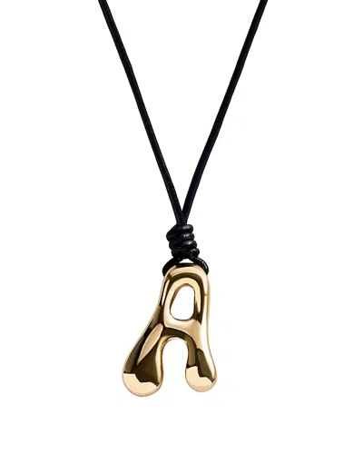Baublebar Initial Adjustable Cord Pendant Necklace, 32 In Gold