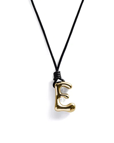Baublebar Initial Adjustable Cord Pendant Necklace, 32 In Black
