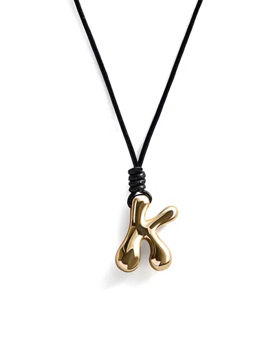 Baublebar Initial Adjustable Cord Pendant Necklace, 32 In Gold