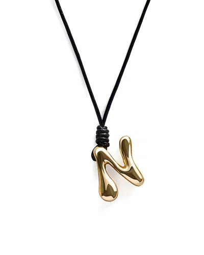 Baublebar Initial Adjustable Cord Pendant Necklace, 32 In Gold