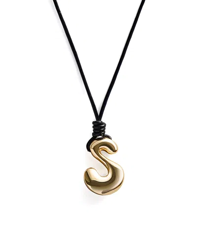 Baublebar Initial Adjustable Cord Pendant Necklace, 32 In Multi