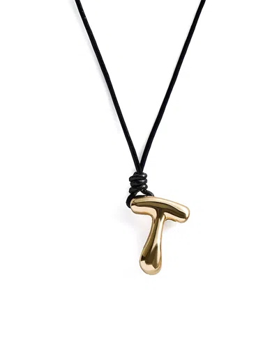 Baublebar Initial Adjustable Cord Pendant Necklace, 32 In Black