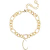 Baublebar Initial Charm Chain Braclet In Gold