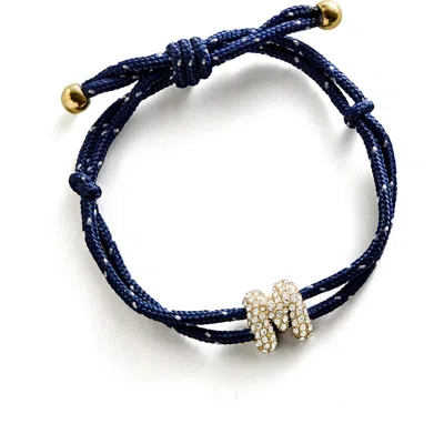 Baublebar Initial Custom Paracord Bracelet In Blue M