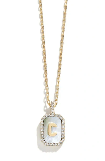 Baublebar Initial Pendant Necklace In Green-c