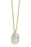 Baublebar Initial Pendant Necklace In Green-d