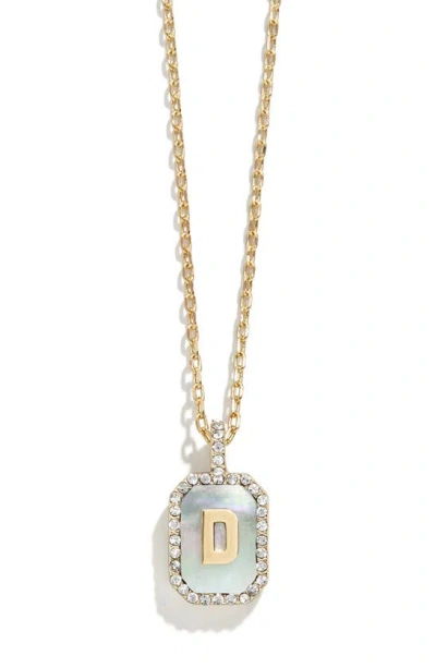 Baublebar Initial Pendant Necklace In Green-d
