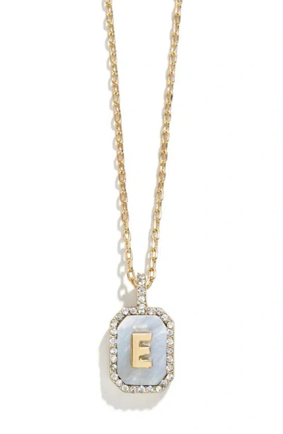 Baublebar Initial Pendant Necklace In Green-e
