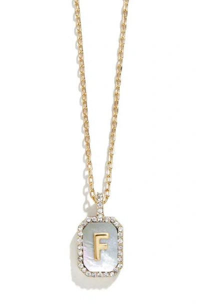 Baublebar Initial Pendant Necklace In Green-f