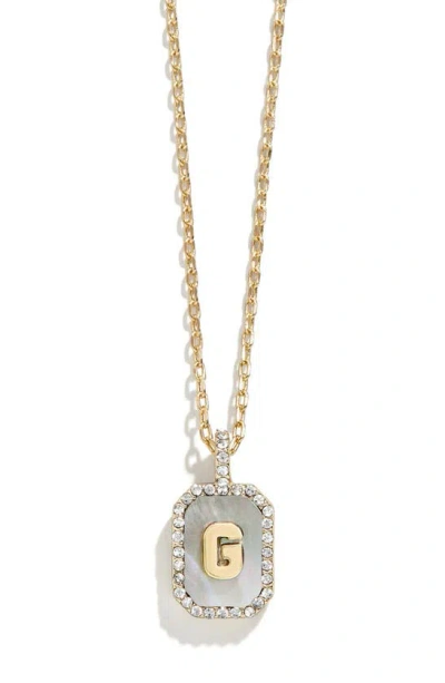 Baublebar Initial Pendant Necklace In Green-g
