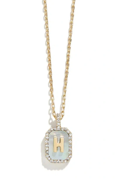 Baublebar Initial Pendant Necklace In Green-h