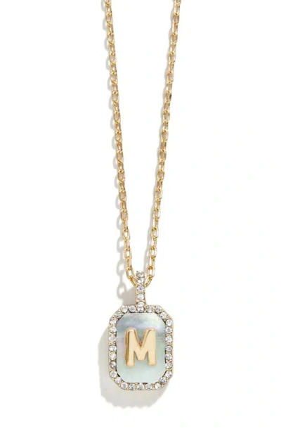 Baublebar Initial Pendant Necklace In Green-m