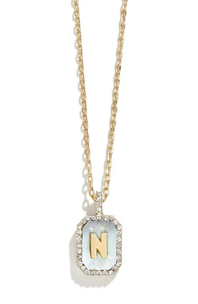Baublebar Initial Pendant Necklace In Green-n